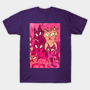 Painted Purple Cats T-Shirt